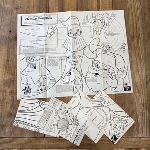 Vintage 1949 Paper craft cutout kits - Vintage Christmas decor